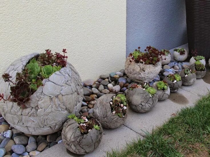 Поделки из бетона фото Betonplausch Gartenskulptur, Selbermachen garten, Garten deko ideen