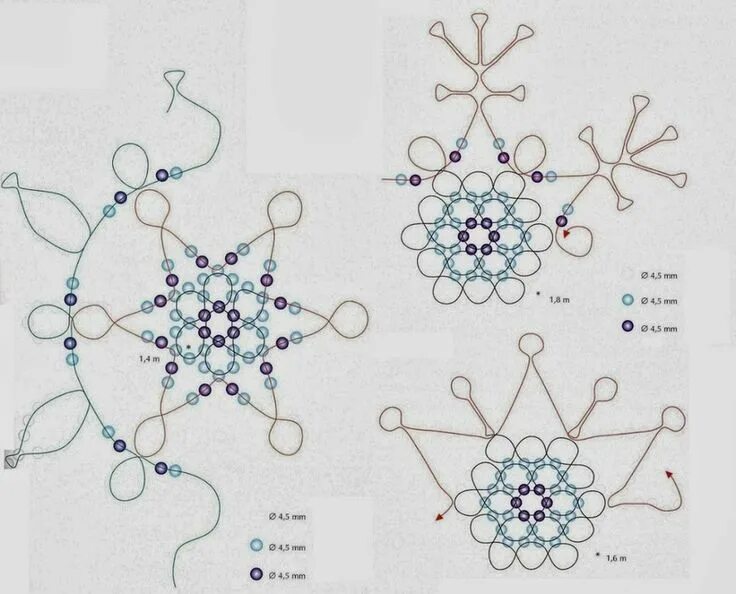 Поделки из бисера своими руками со схемами Crafts for the New Year and Christmas Beaded snowflakes, Christmas bead, Beaded 