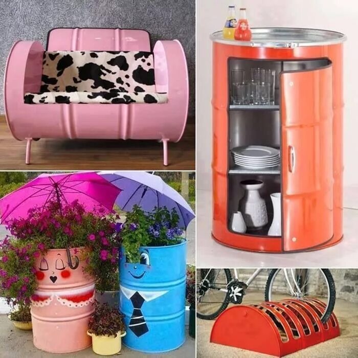 Поделки из бочки фото Toneles: Metal barrel, Metal drum, Recycling