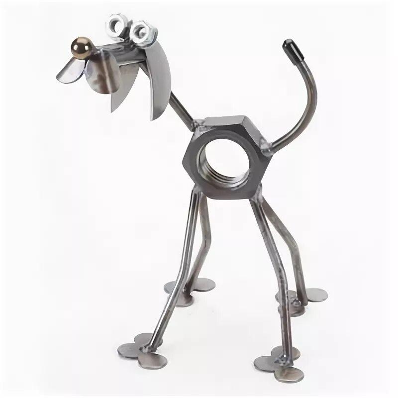 Поделки из болтов и гаек фото Recycled Metal Yard Art Mini Nuts the Dog Yardbirds Richard Kolb CHECK PRICE Wel