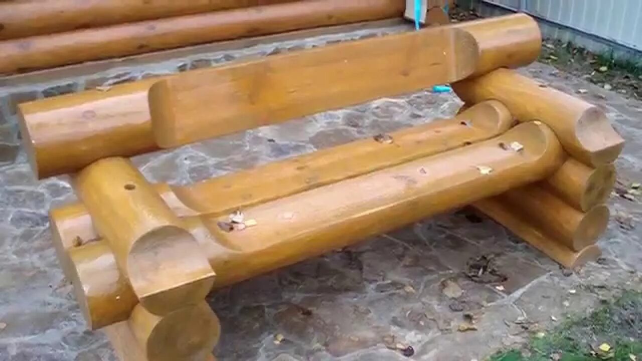 Поделки из бревна фото Малые архитектурные формы из оцилиндрованного бревна / Forest wood products - Yo
