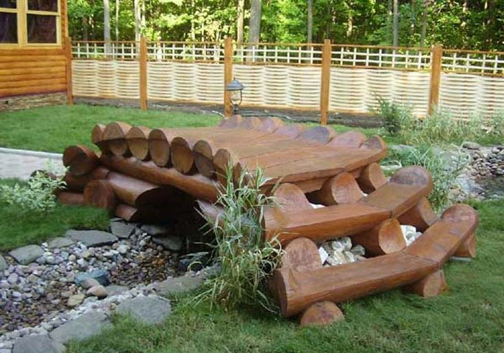 Поделки из бревна фото handmade autumn outdoor decoration - AOL Image Search Results Backyard decor, La