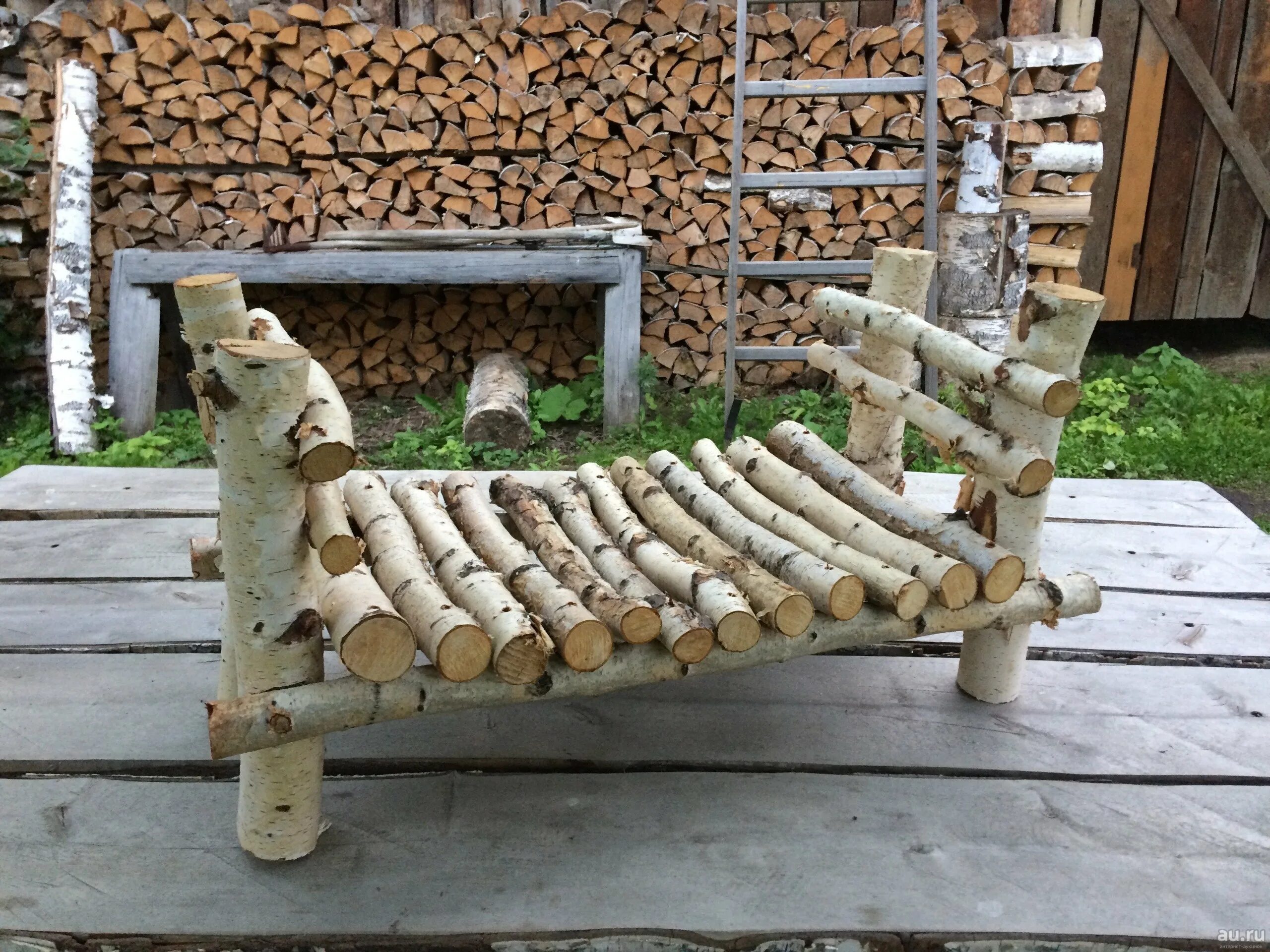 Поделки из бревна фото Поделки из березы для дачи - фото и картинки abrakadabra.fun