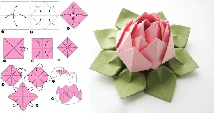 Поделки из бумаги легкие фото Чудесные цветочки в технике оригами Creative origami, Origami patterns, Origami 