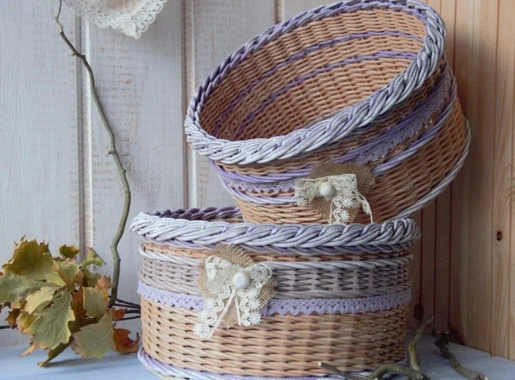 Поделки из бумажной лозы фото Мастер-класс "Корзины из бумажной лозы", посвящённый Году национальных культур и