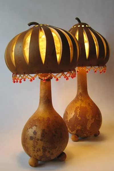 Поделки из бутылочной тыквы своими руками фото Pin by Julia Varga on gourd designs in 2024 Gourd lamp, Gourd art, Painted gourd
