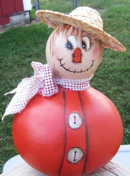 Поделки из бутылочной тыквы своими руками фото Telhados Azuis: Artesanato com Cabaças Halloween gourds, Painted gourds, Hand pa