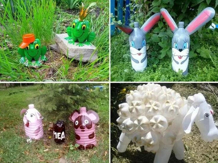 Поделки из бутылок для дачи фото Что можно сделать из пластиковых бутылок на даче и дома: Идеи, советы и мастер к