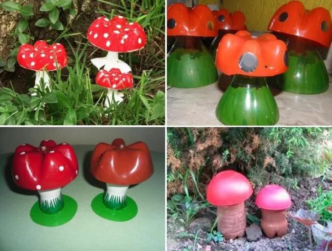 Поделки из бутылок для сада фото Поделки из пластиковых бутылок. Идеи для сада и огорода с фотоиллюстрациями и оп