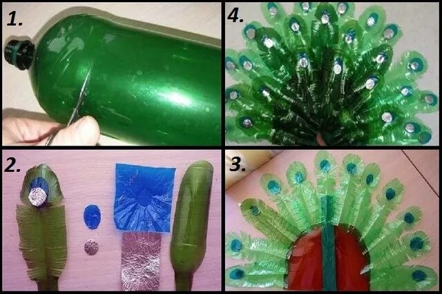 Поделки из бутылок пошагово фото Refinamiento marrón presión como hacer plumas con botellas de plastico mientras 