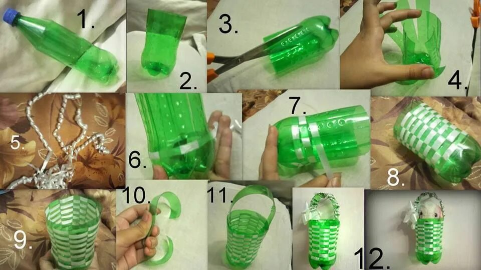 Поделки из бутылок пошагово фото Plastic Bottle Homemade Things Reuse plastic bottles, Plastic bottle crafts, Diy