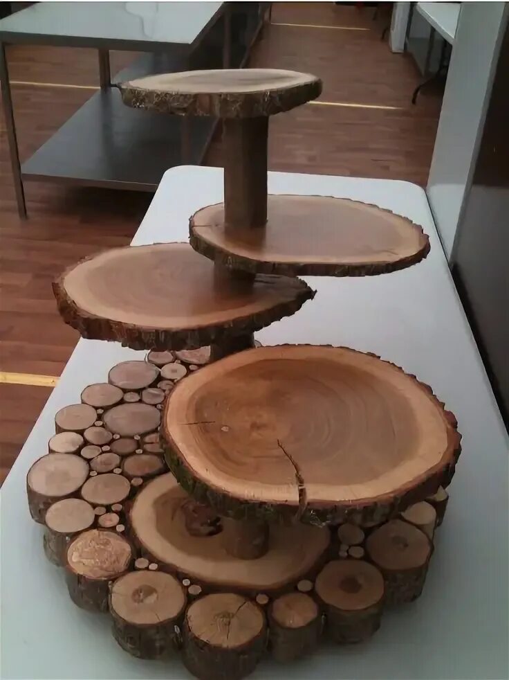 Поделки из дерева для дома фото Ahşap Dilimleri Cupcake Standı - Buy Cupcake Standı,Mutfak,Ahşap Cupcake Standı 