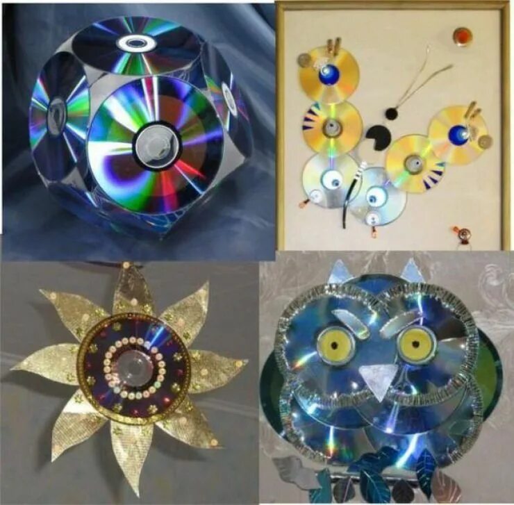 Поделки из дисков своими руками фото Artesanato com peças de computador - MDig