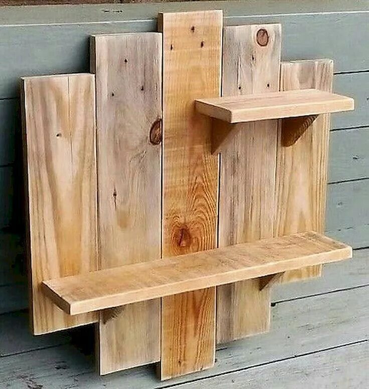 Поделки из досок фото Amazon.fr : Étagère En Bois Flotté : Cuisine Et Maison Wooden pallet furniture, 