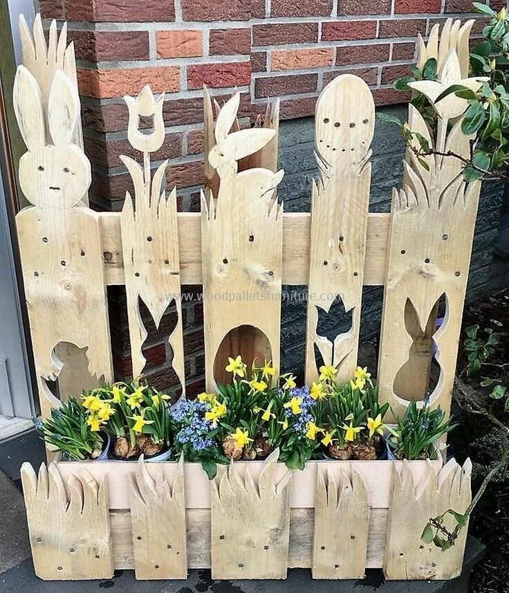 Поделки из досок своими руками для дачи Hier haben wir ein durchdachtes Design des Pflanzgefäßes für Sie. Die Z ... #des