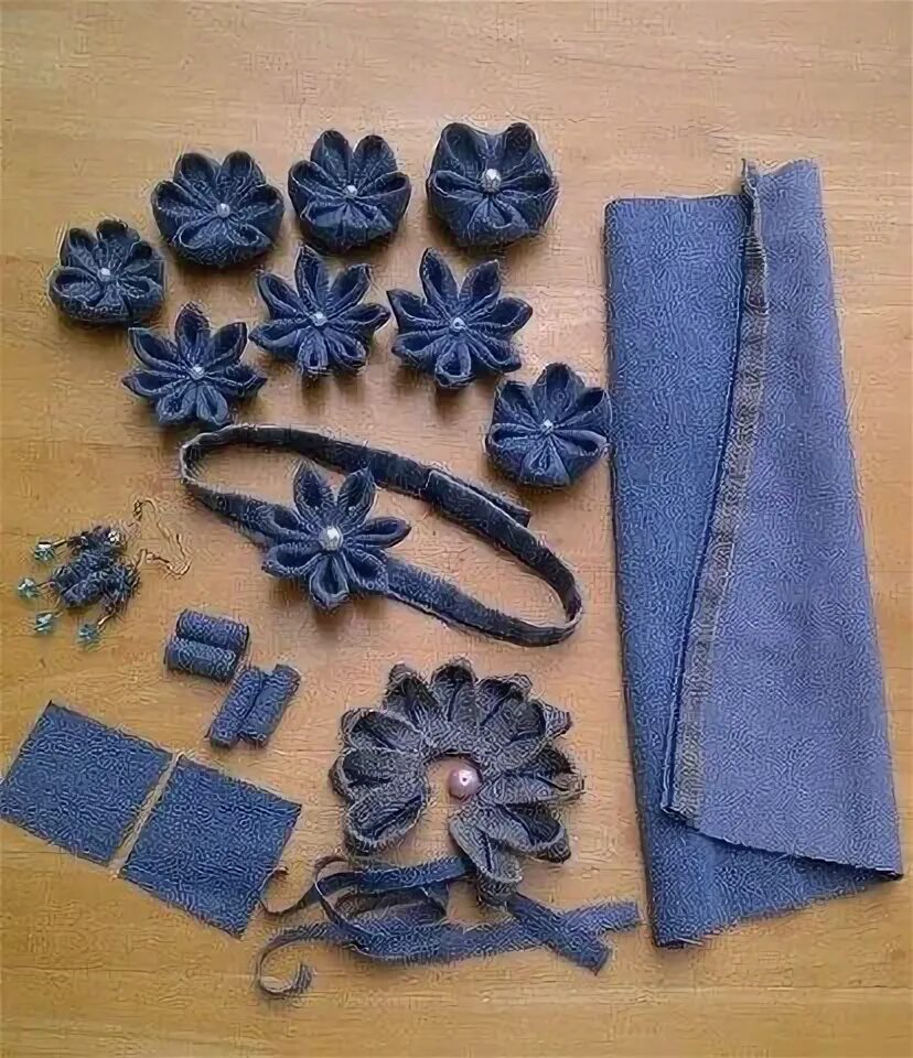 Поделки из джинса своими руками фото Комментарии к теме Diy hair accessories, Denim crafts diy, Recycle jeans