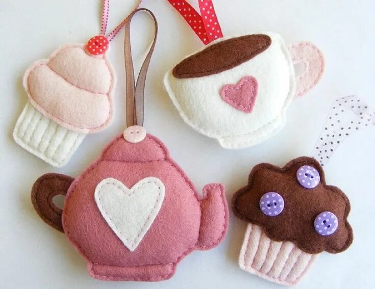 Поделки из фетра фото Lembrancinha em Feltro: 100 Ideias Criativas Para Muitas Ocasiões Felt diy, Diy 