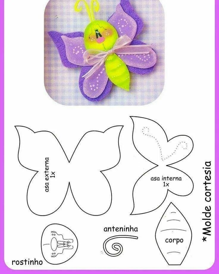 Поделки из фоамирана своими руками схемы Pin su okul öncesi Fai da te feltro, Attività con i colori scuola materna, Anima