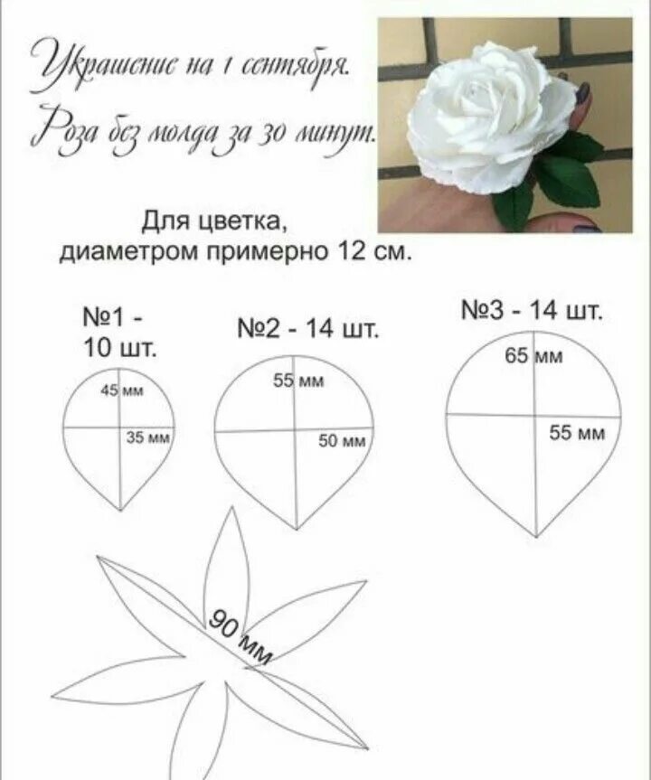 Поделки из фоамирана своими руками схемы Пин на доске Искусственные цветы Цветы из бисера, Пособия по цветам, Выкройки