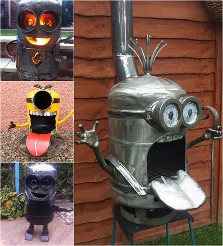 Поделки из фреоновых баллонов своими руками фото How to make a minion firepit diy diy crafts do it yourself diy projects minion m