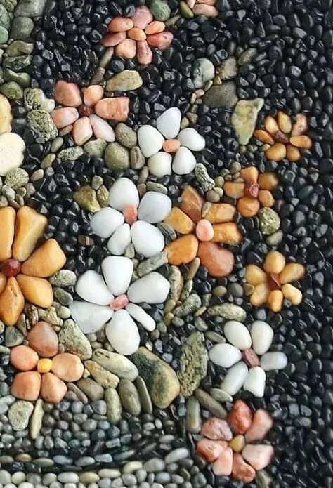 Поделки из гальки фото Οι 10 καλύτερες ιδέες και έμπνευση για "мозаика из гальки"