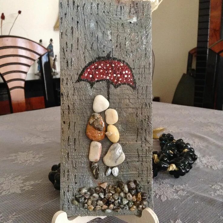 Поделки из гальки фото Pin on Wall stones art