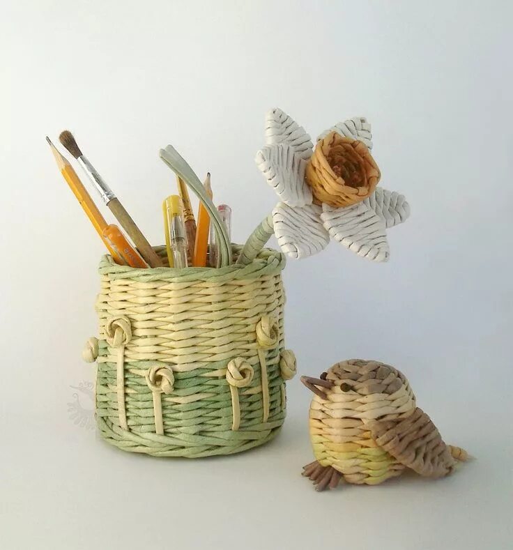 Поделки из газетных трубочек фото МК Пустельга Basket weaving patterns, Paper basket weaving, Basket weaving