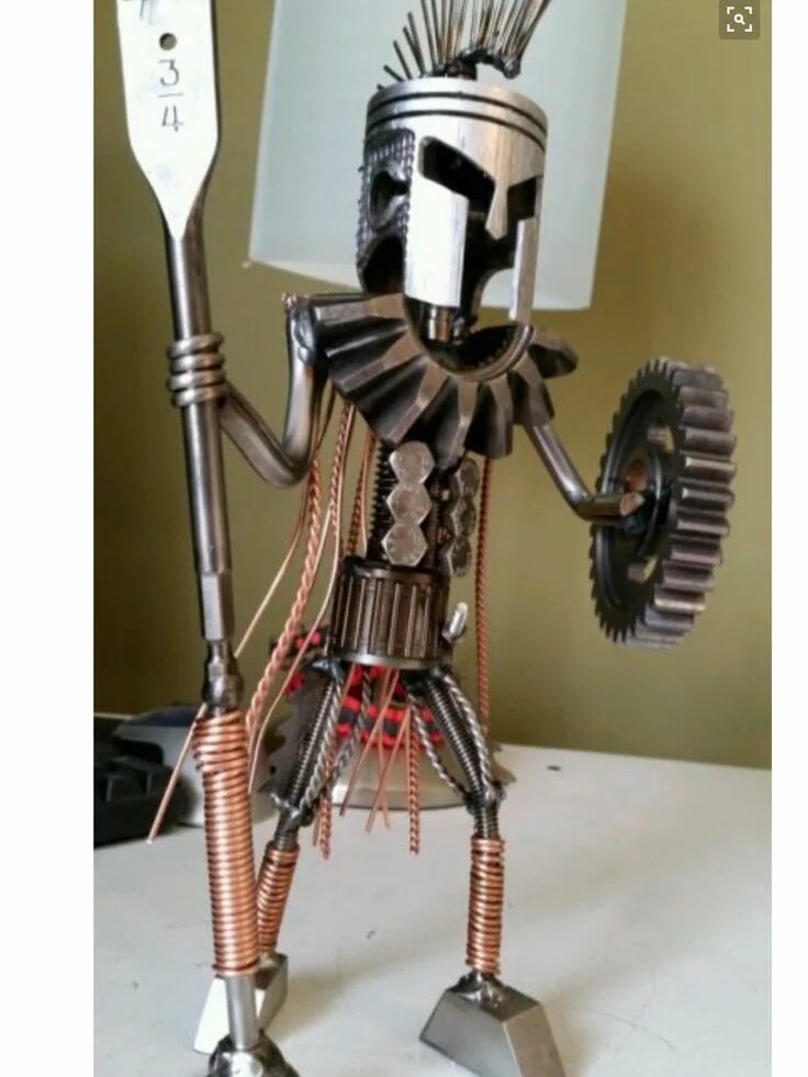 Поделки из хлама фото Warrior Welding art projects, Metal art projects, Scrap metal art