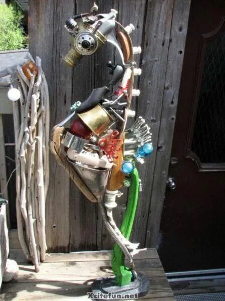 Поделки из хлама фото Recycled Metal Artwork ... recycled metal sculptures junk art recycled metal scu