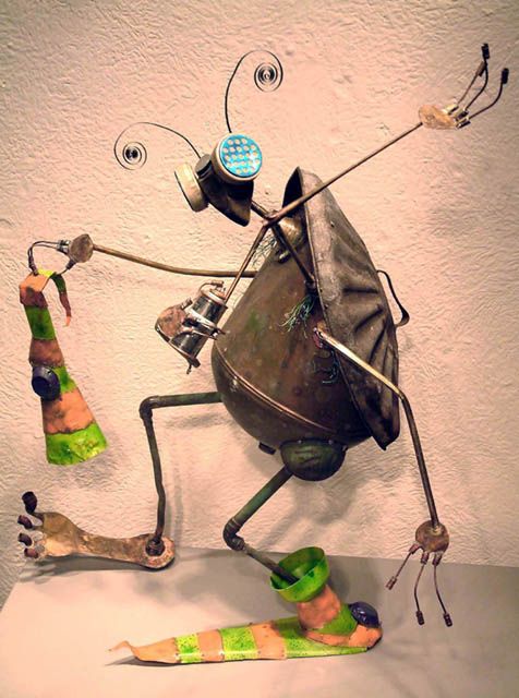 Поделки из хлама своими руками фото Click to Close Metal yard art, Scrap metal art, Recycle sculpture