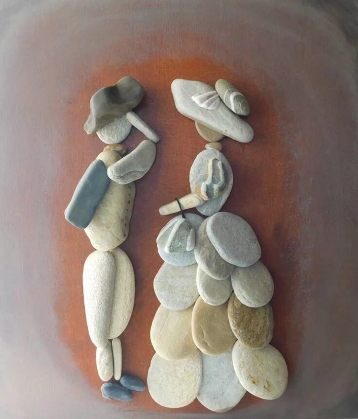 Поделки из камней в школу фото 35887029_206214313341961_6988796506610335744_n Stone art, Stone pictures pebble 