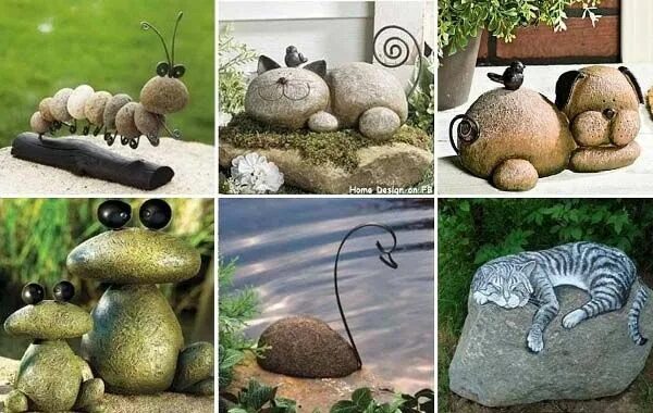 Поделки из камня для сада фото 26 Fabulous Garden Decorating Ideas With Rocks And Stones Diy garden projects, D