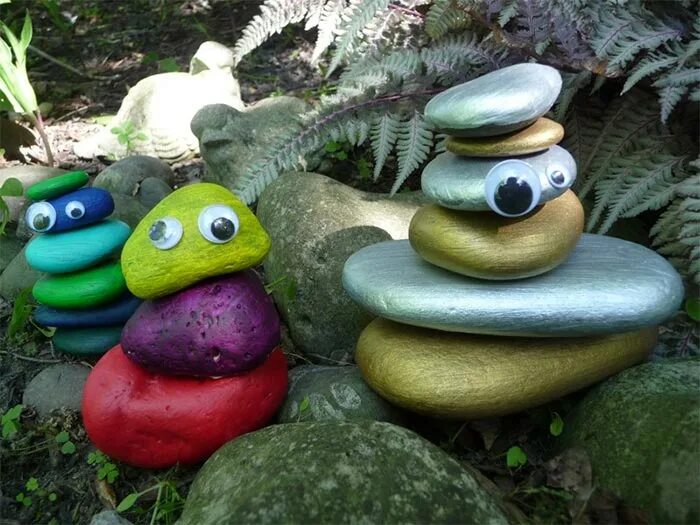 Поделки из камня для сада фото Рукоделие на даче: простор для творчества и гармонии