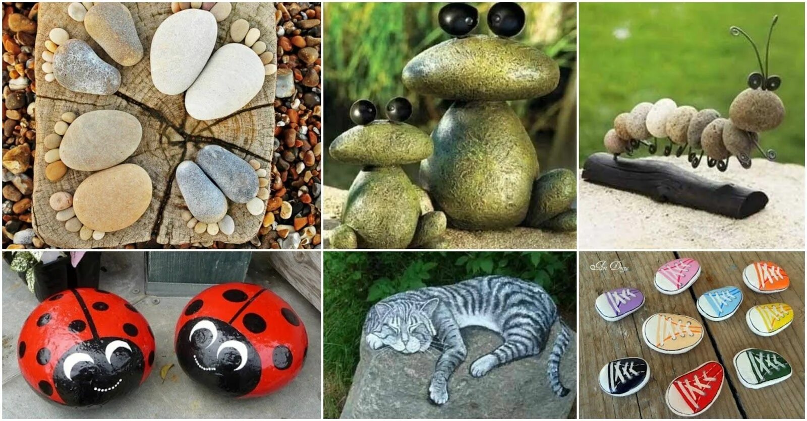 Поделки из камня для сада фото 31 Ideas espectaculares para decorar tu hogar y jardín con piedras de río Jardín