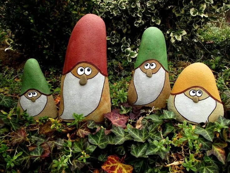 Поделки из камня для сада фото Pin on Piedras decorativas