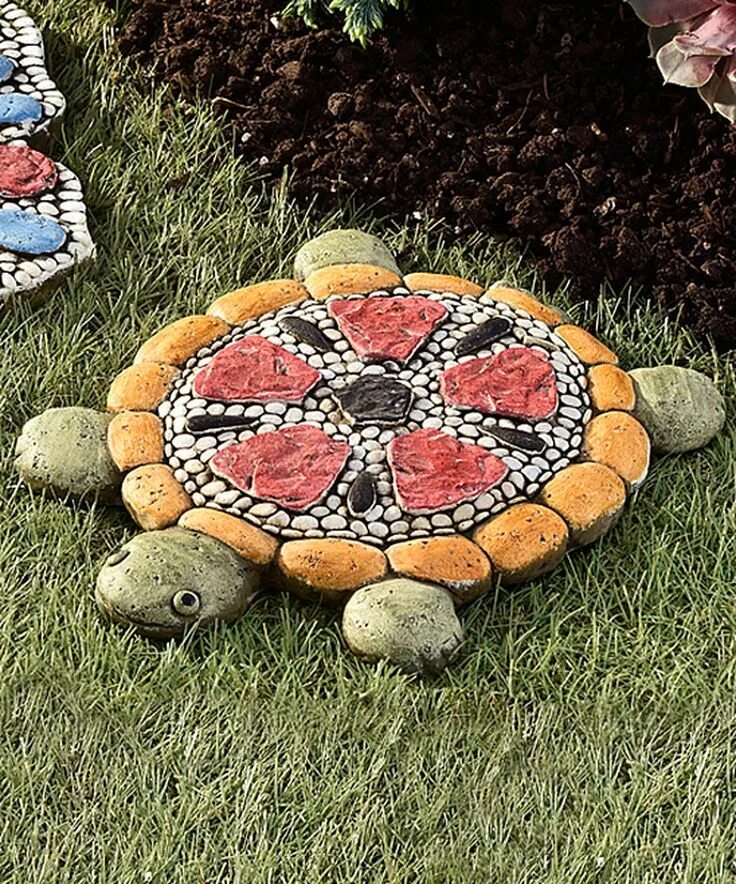 Поделки из камня для сада фото Love this Mosaic Turtle Stepping Stone by Giftcraft on #zulily! #zulilyfinds Gar