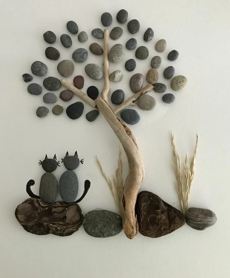 Поделки из камушков 1 класс фото Épinglé par Canan Çal sur Taş tablolarım Craft, Bricolage et loisirs créatifs, A
