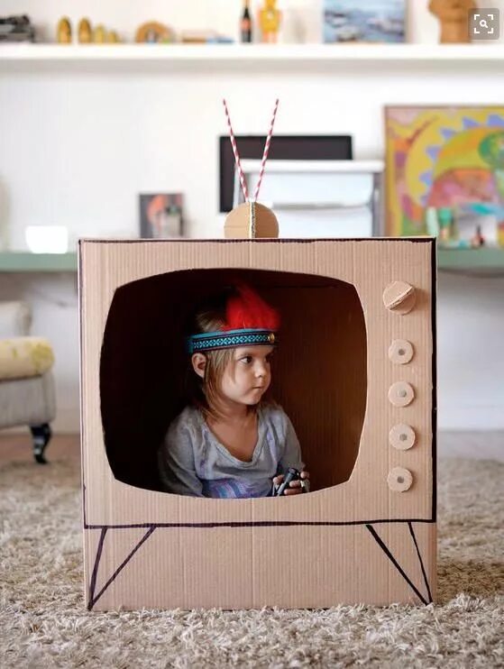 Поделки из картона фото для детей Diese 9 tollen Spielzeuge könnt ihr einfach aus Pappkartons basteln Diy kids toy