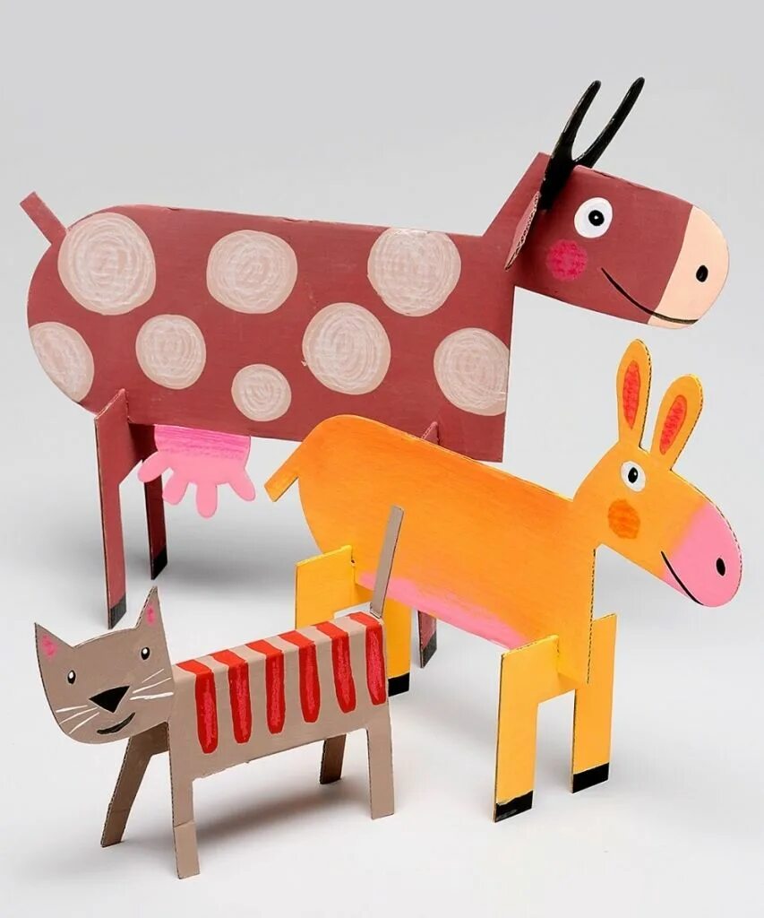 Поделки из картона фото для детей Animal crafts for kids, Farm animal crafts, Arts and crafts for kids