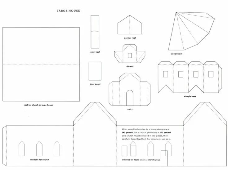 Поделки из картона своими руками схемы Polar Vortex Craft: Little Glitter Village Paper house template, Glitter houses,