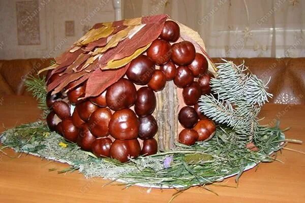 Поделки из каштанов своими руками фото DIY Ideas for Fall Decorating, Chestnuts Home Decorations and Gifts Fall crafts,