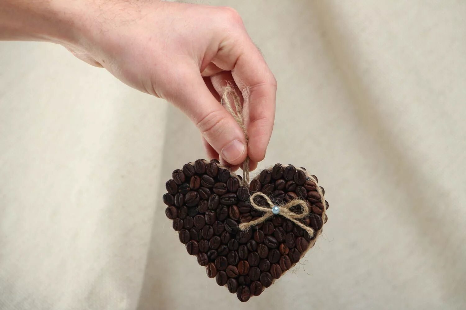 Поделки из кофейных зерен своими руками фото BUY Interior pendant Heart with Coffee Grains 38692189 - HANDMADE GOODS at MADEH