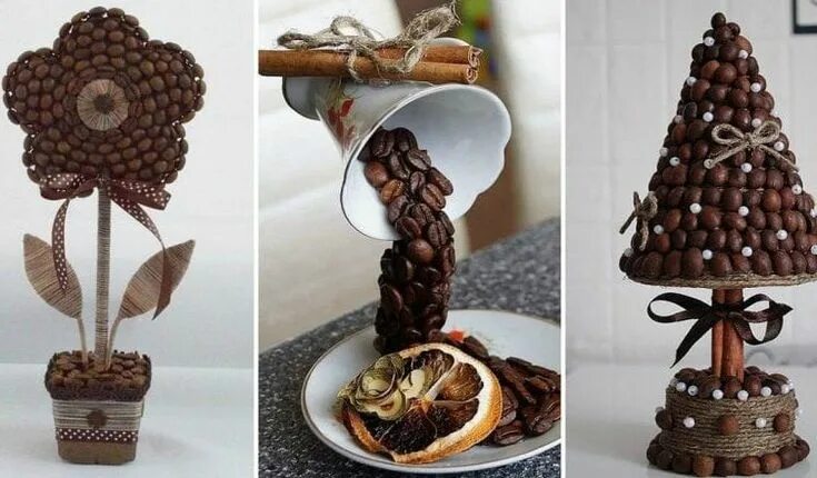 Поделки из кофейных зерен своими руками фото Inspirace pro všechny milovníky kávy s neomezenou fantazií. Vytvořte si doma pří