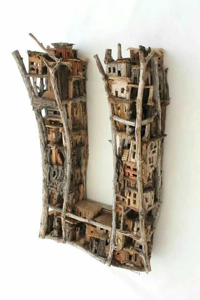 Поделки из коры дерева своими руками фото Pin by Mailyn Vanduwe on fairy land Assemblage art, Driftwood art, Wood art