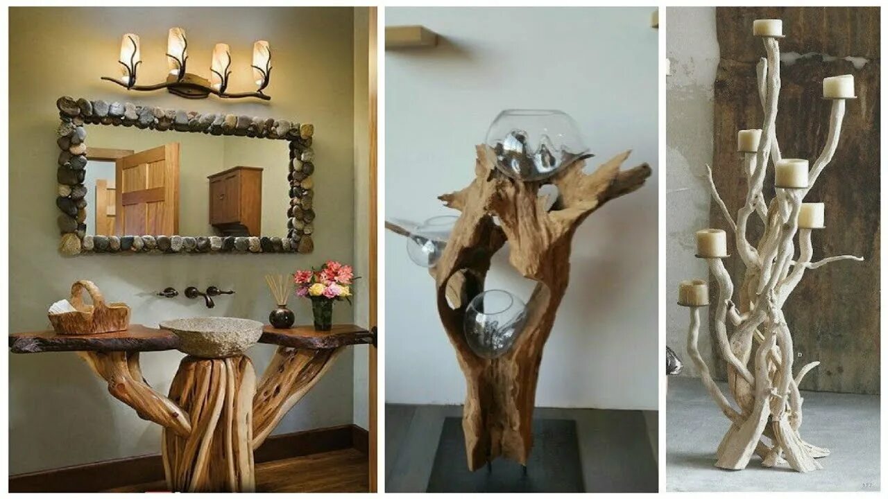 Поделки из коряги дерева фото Изделия из дерева/удивительные и полезные/для дачи и сада/wood products - YouTub