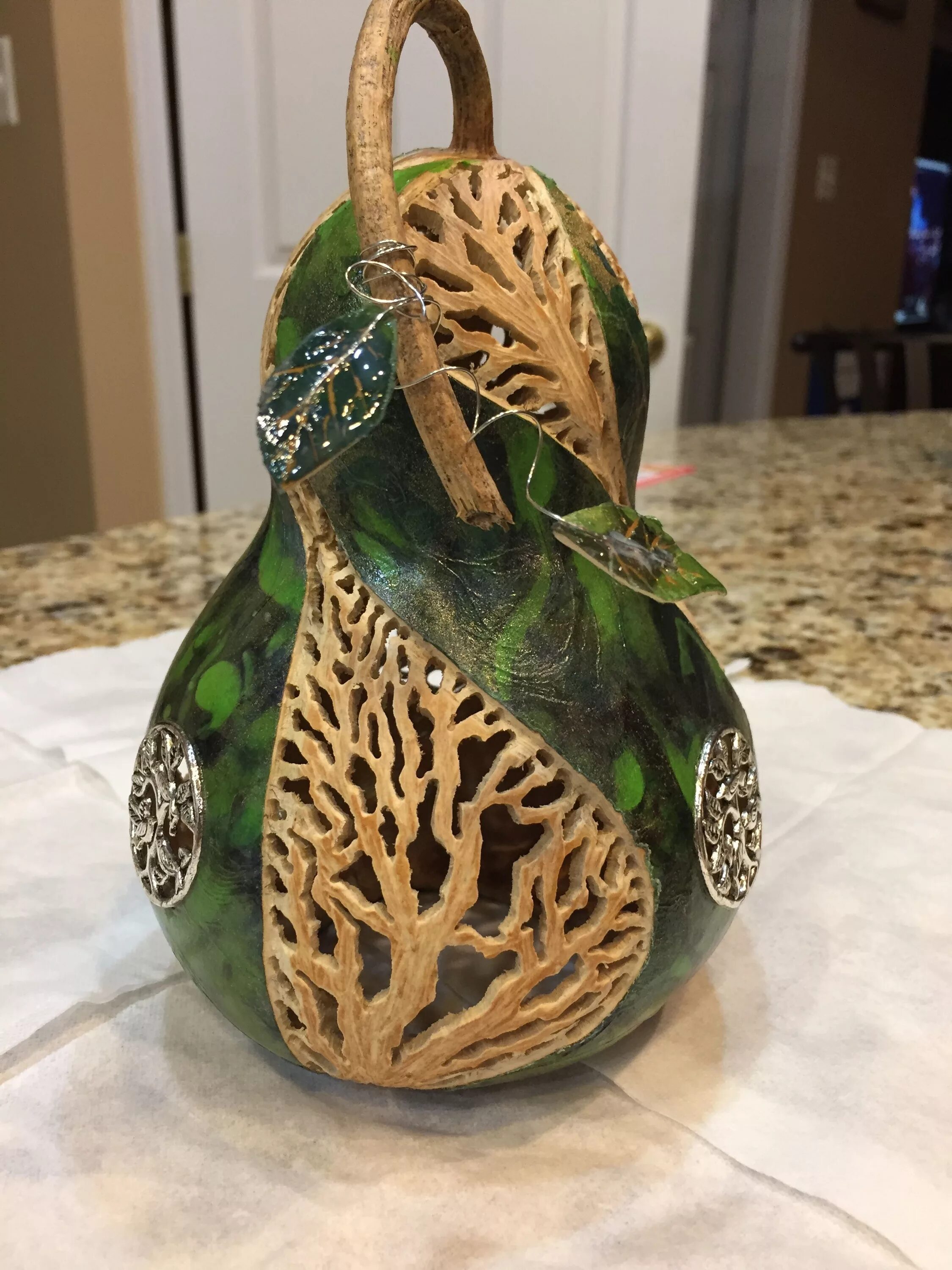 Поделки из лагенарии своими руками фото Bird nest gourd additional view Gourds crafts, Decorative gourds, Hand painted g