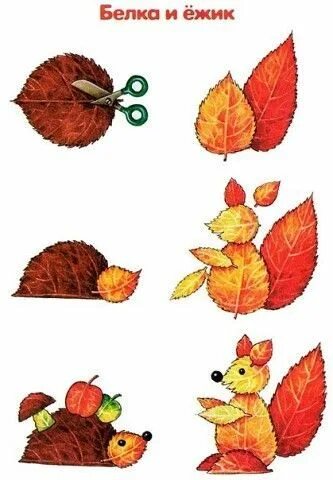 Поделки из листьев 3 класс фото 15 Contoh Gambar Kerajinan Mozaik dari Daun Kering Terbaru Простые осенние подел