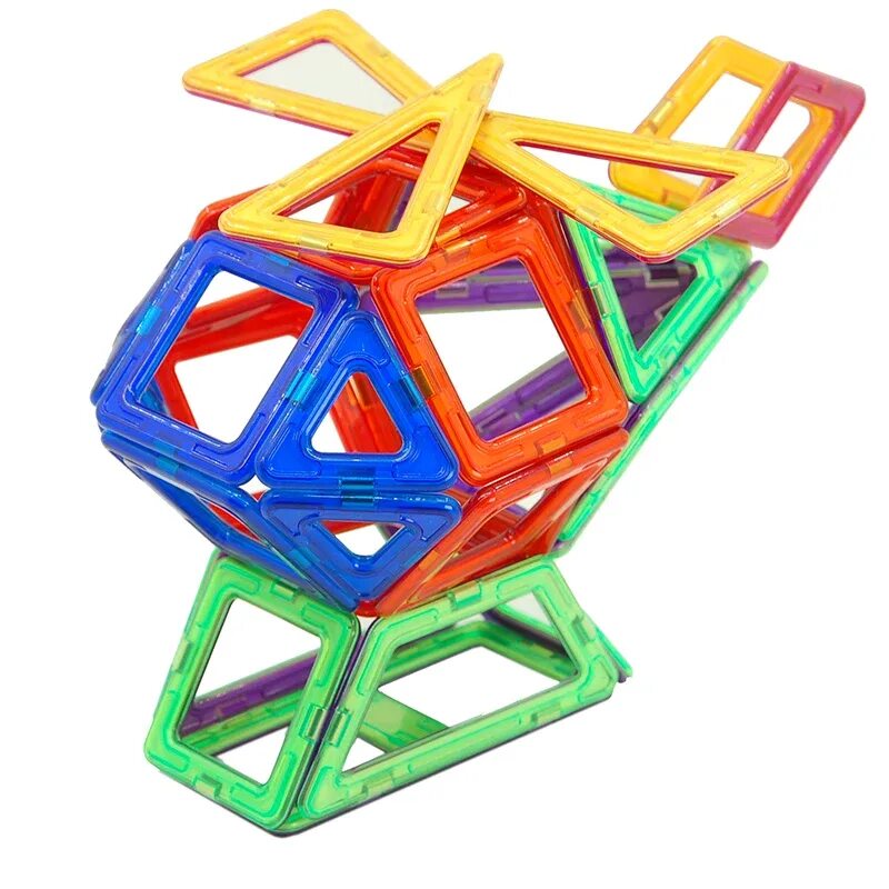 Поделки из магнитного конструктора фото Купить 72cs Magformers стандартный размер магнитные строительные блоки 3D Diy мо
