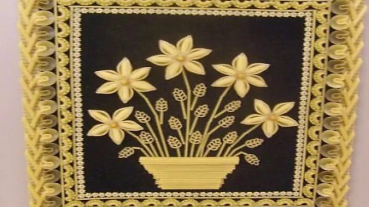Поделки из макарон фото Поделки Из Макаронных Изделий Своими Руками - YouTube