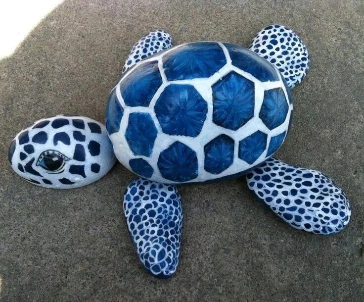 Поделки из мелких камушков черепаха фото Pintura em pedra Rock crafts, Stone crafts, Painted rocks